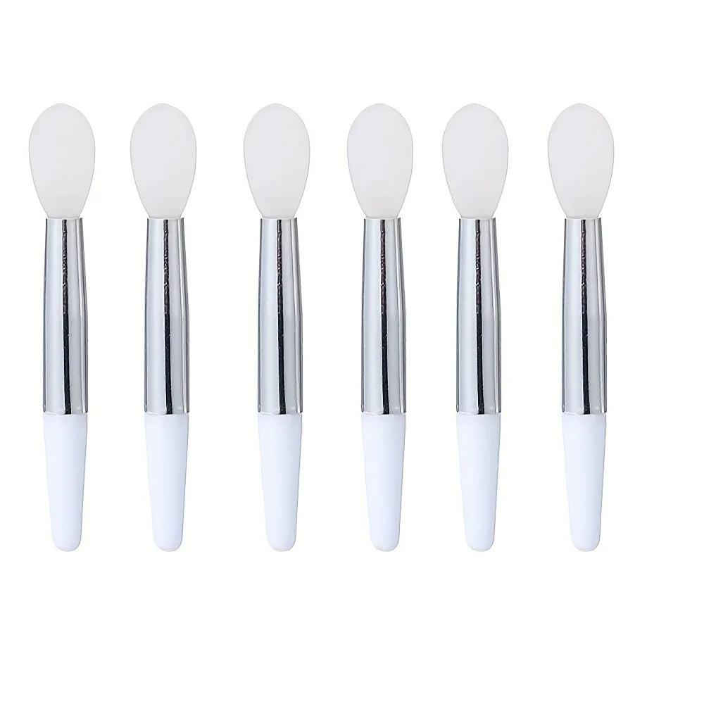 6 New Lip Mask Brush Beauty Tools, Portable Silicone Lip Brush with Lip Mask Application Cover