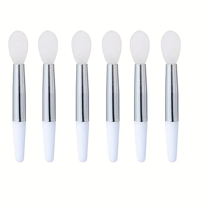 6 New Lip Mask Brush Beauty Tools, Portable Silicone Lip Brush with Lip Mask Application Cover