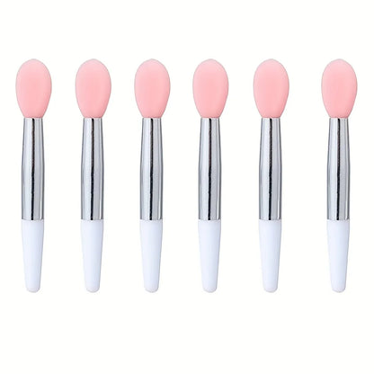 6 New Lip Mask Brush Beauty Tools, Portable Silicone Lip Brush with Lip Mask Application Cover