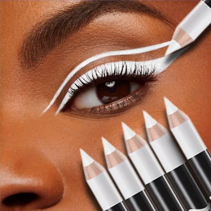 3pcs Fast Drying Matte White Eyeliner Pencil Smooth Waterproof Eyeliner Pen Long Lasting Eyelid Cosmetic Eyes Makeup Tools