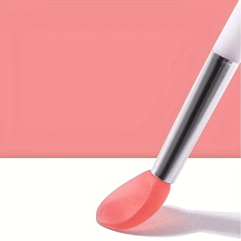 6 New Lip Mask Brush Beauty Tools, Portable Silicone Lip Brush with Lip Mask Application Cover