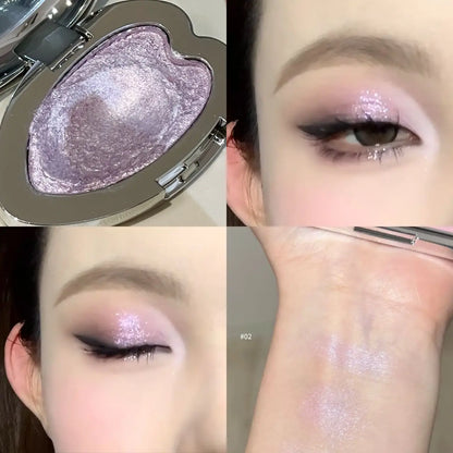 Monochrome Gloss Metallic Eyeshadow Palette Punk Smoky Green Blue Eyeshadow Mashed Potato Waterproof Shimmer Lying Silkworm