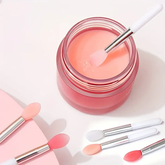 6 New Lip Mask Brush Beauty Tools, Portable Silicone Lip Brush with Lip Mask Application Cover