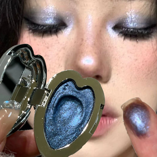 Monochrome Gloss Metallic Eyeshadow Palette Punk Smoky Green Blue Eyeshadow Mashed Potato Waterproof Shimmer Lying Silkworm