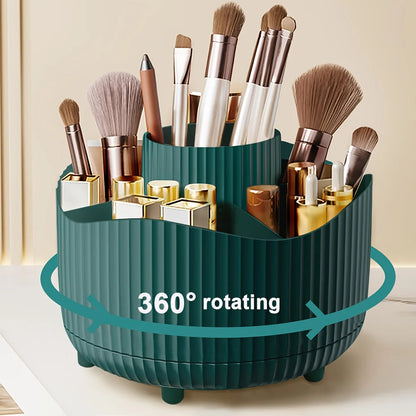 Desktop Rotating Makeup Organizer Cosmetics Storage Box Slot Makeup Versatile Holder for Brushes Office Supplie Bathroom Dresser