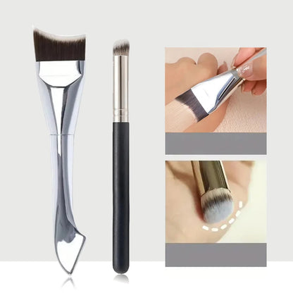 Upgraded Crescent Design Foundation Makeup Brush Ultra-thin Smooth Application Liquid Mask Spatula Makeup Brushes Beauty Tools