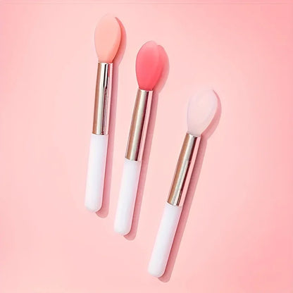 6 New Lip Mask Brush Beauty Tools, Portable Silicone Lip Brush with Lip Mask Application Cover