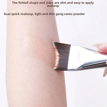 Upgraded Crescent Design Foundation Makeup Brush Ultra-thin Smooth Application Liquid Mask Spatula Makeup Brushes Beauty Tools