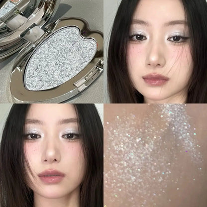 Monochrome Gloss Metallic Eyeshadow Palette Punk Smoky Green Blue Eyeshadow Mashed Potato Waterproof Shimmer Lying Silkworm